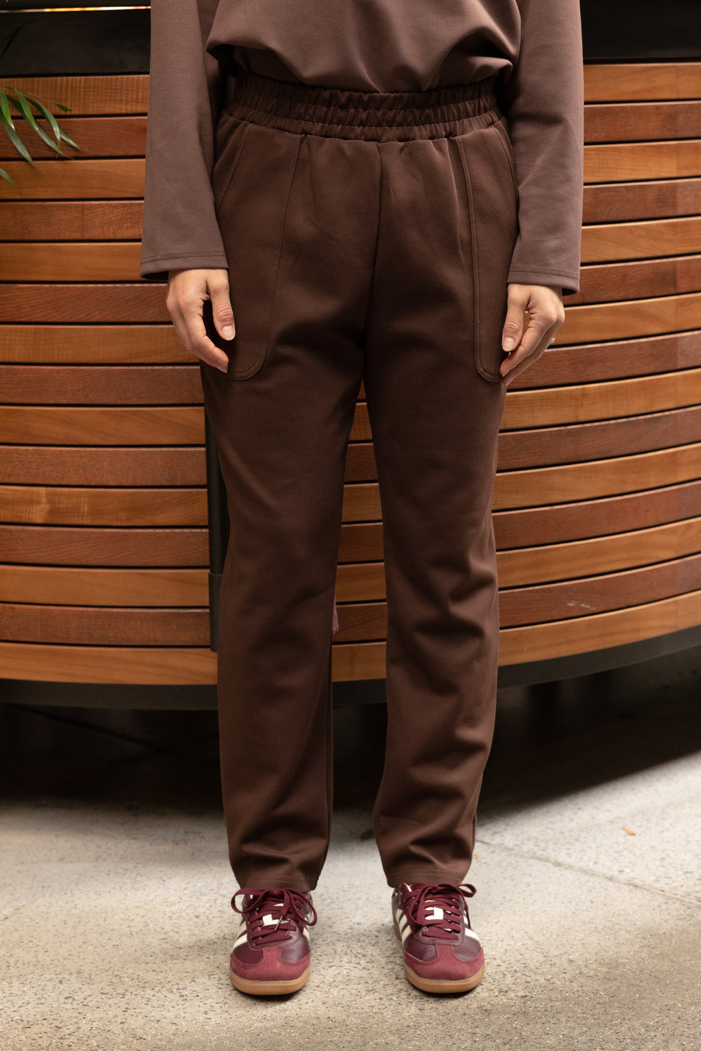 Tapered Ponte Pant Chocolate