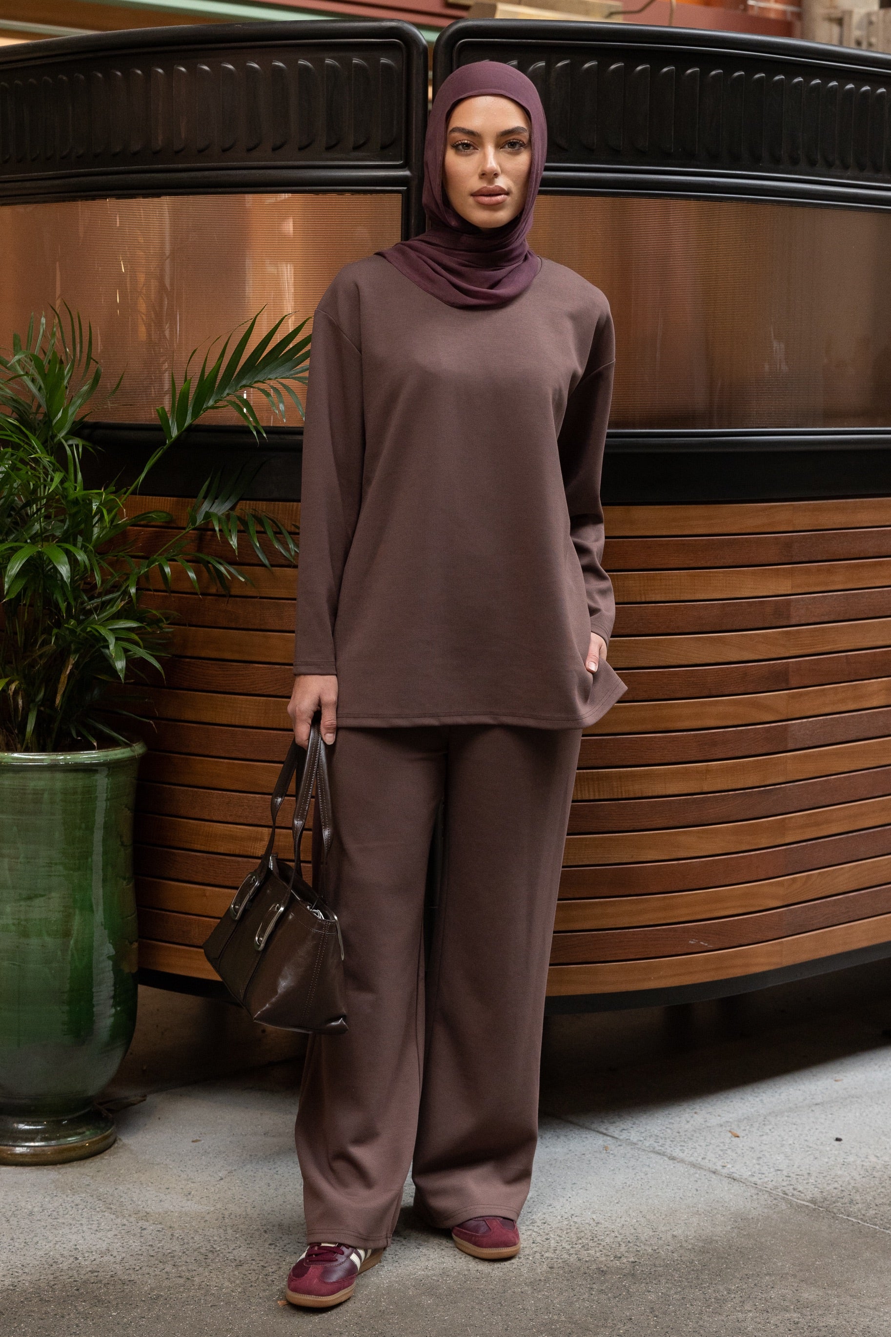Essentials French Rib Pant Mocha