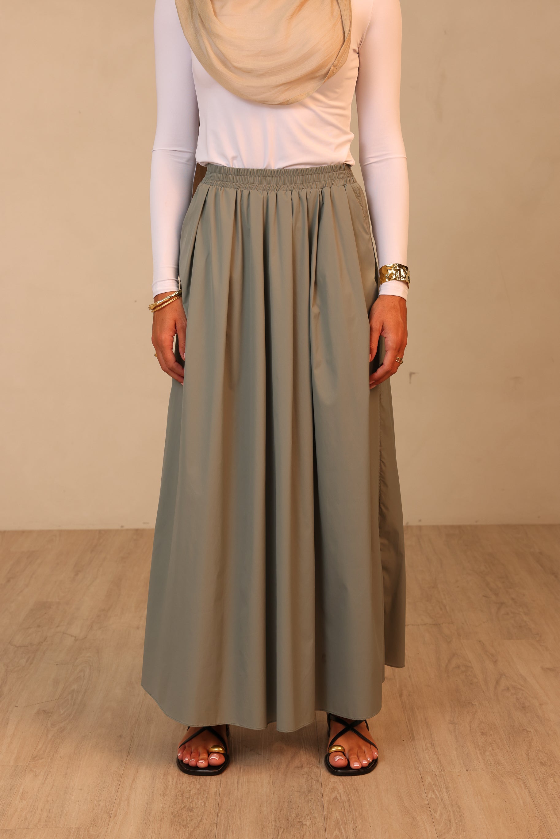 Staple Parachute Skirt Cyan