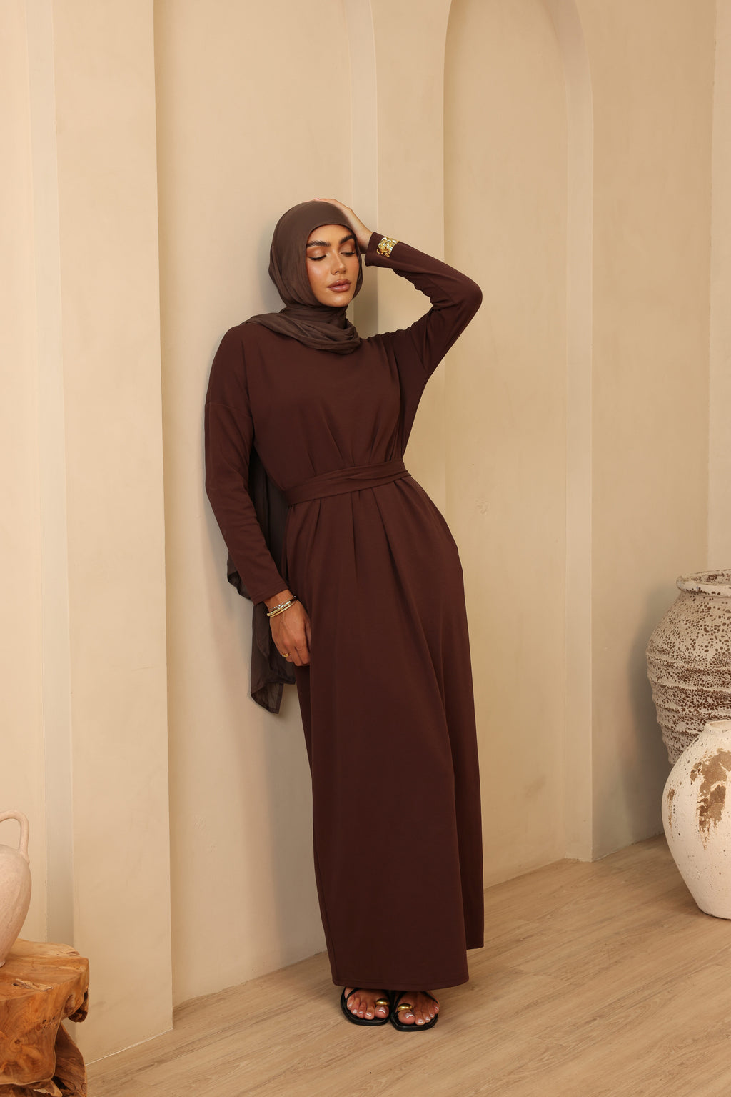 Essentials Tee Dress Chocolate