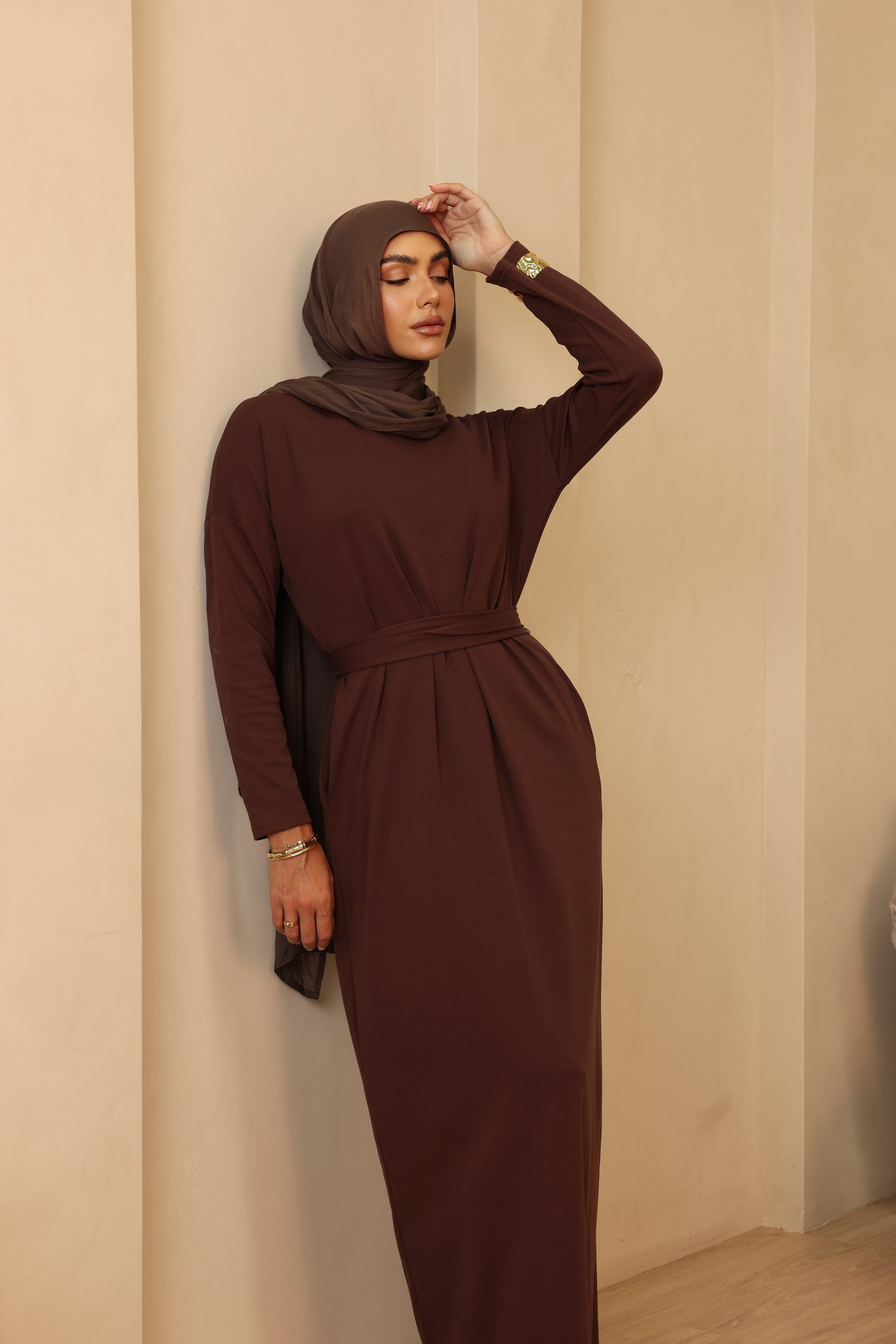 Essentials Tee Dress Chocolate