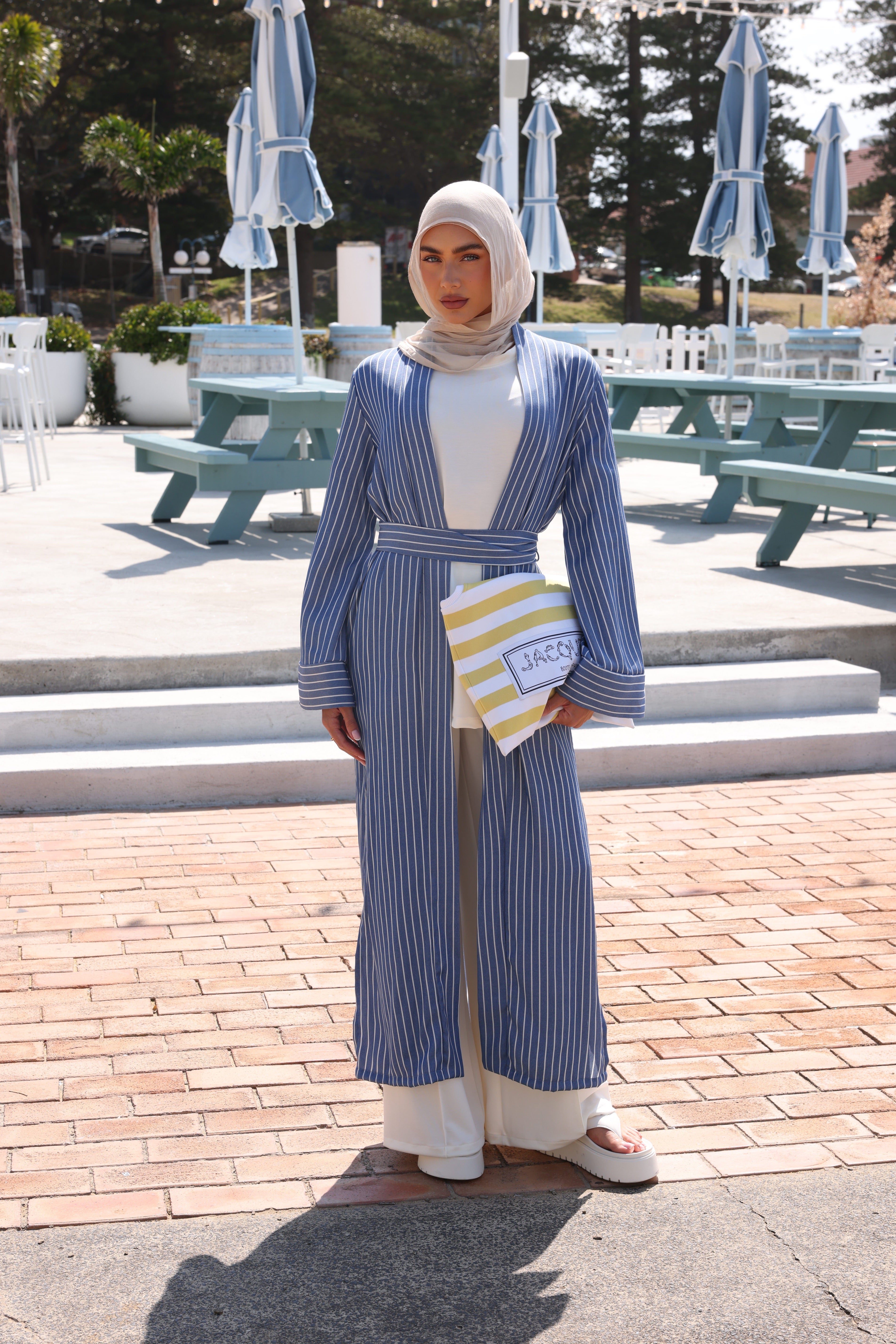 Maxi Coastal Robe Stripe (1 week pre order)