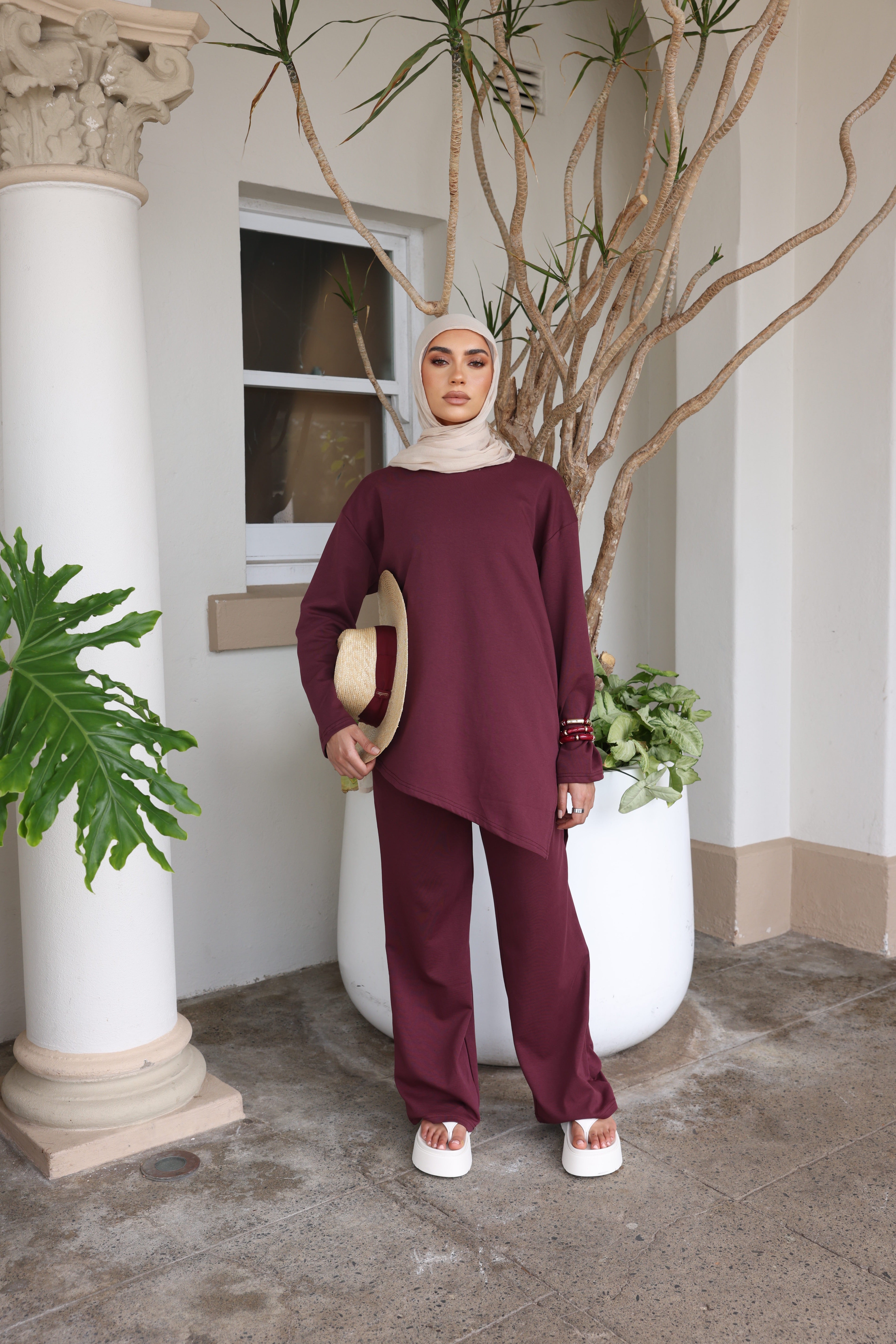 The Asymmetrical Tee Plum