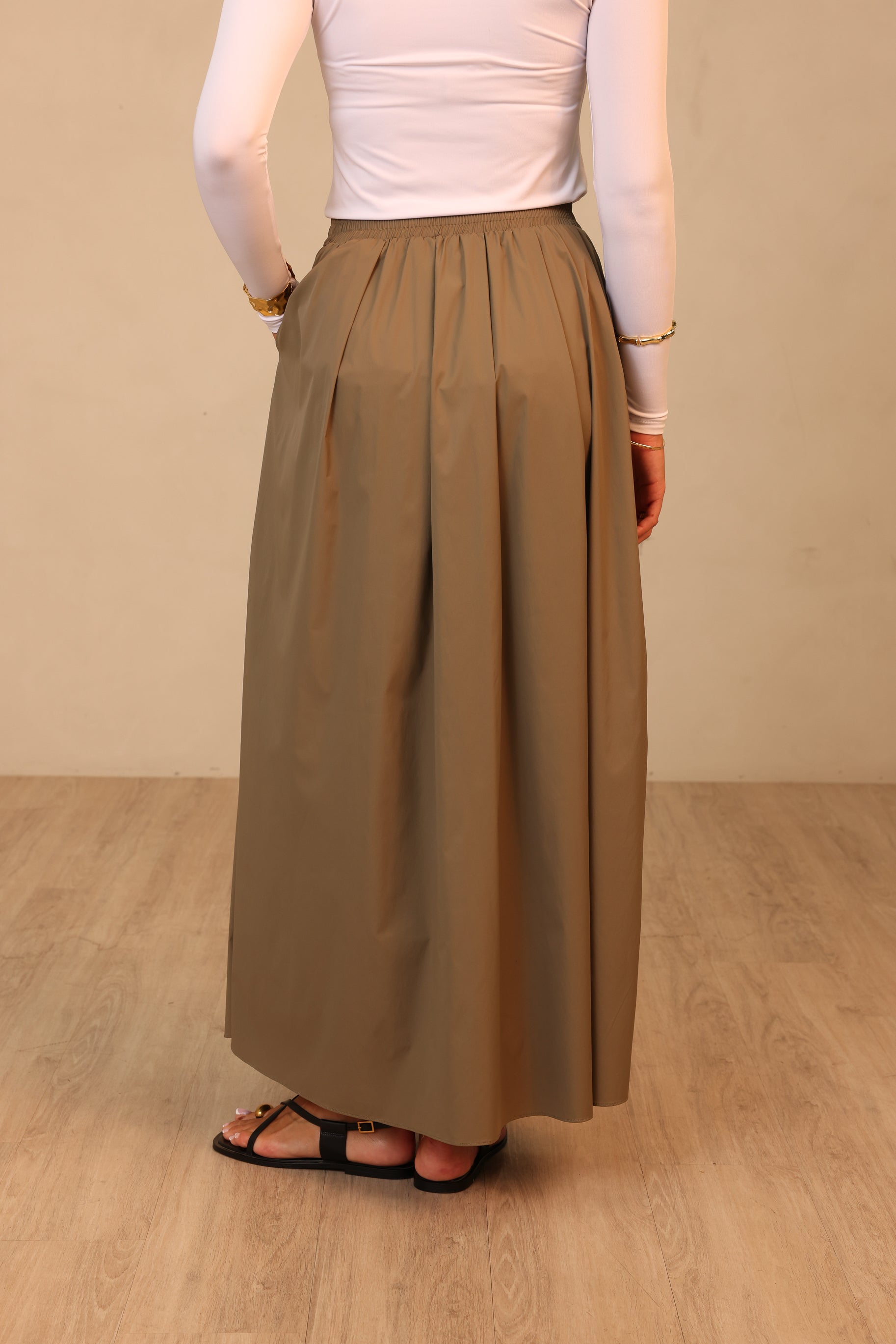 Staple Parachute Skirt Olive