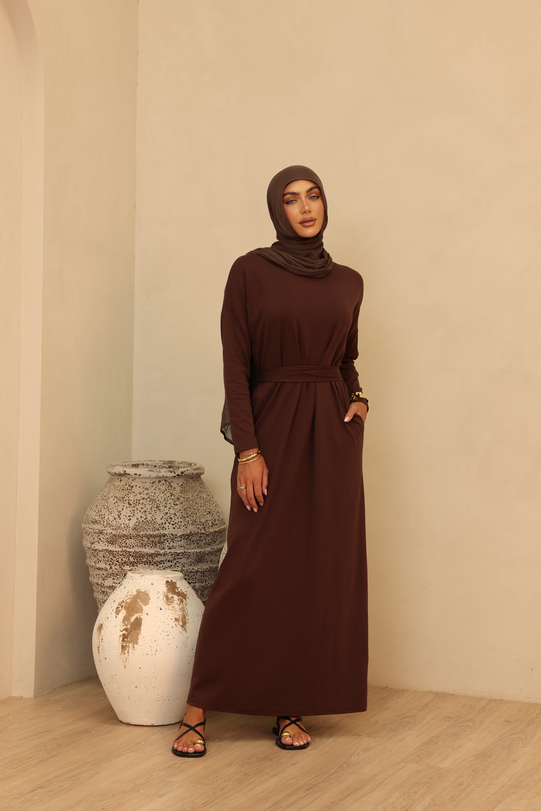 Essentials Tee Dress Chocolate