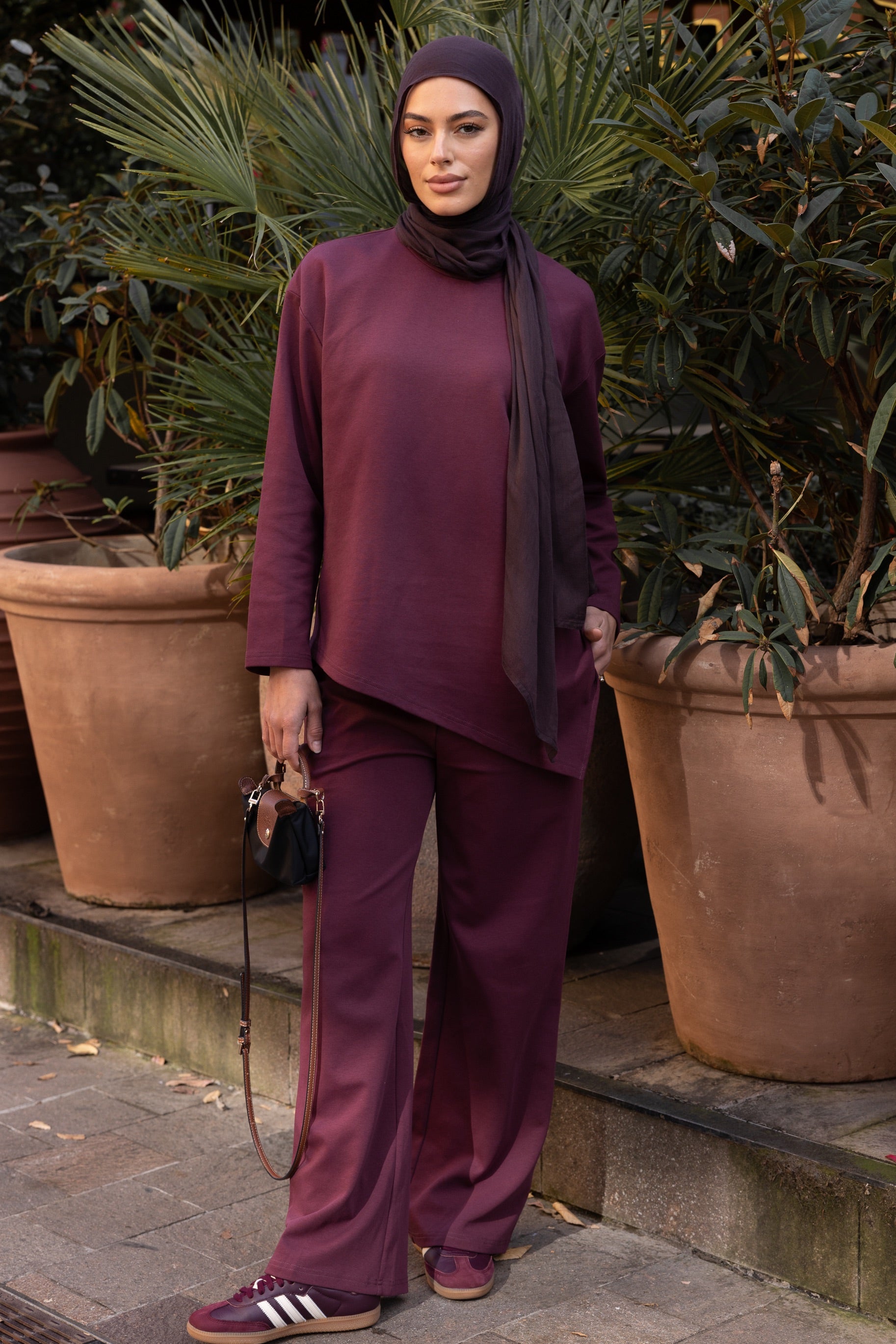 The Asymmetrical Tee Plum