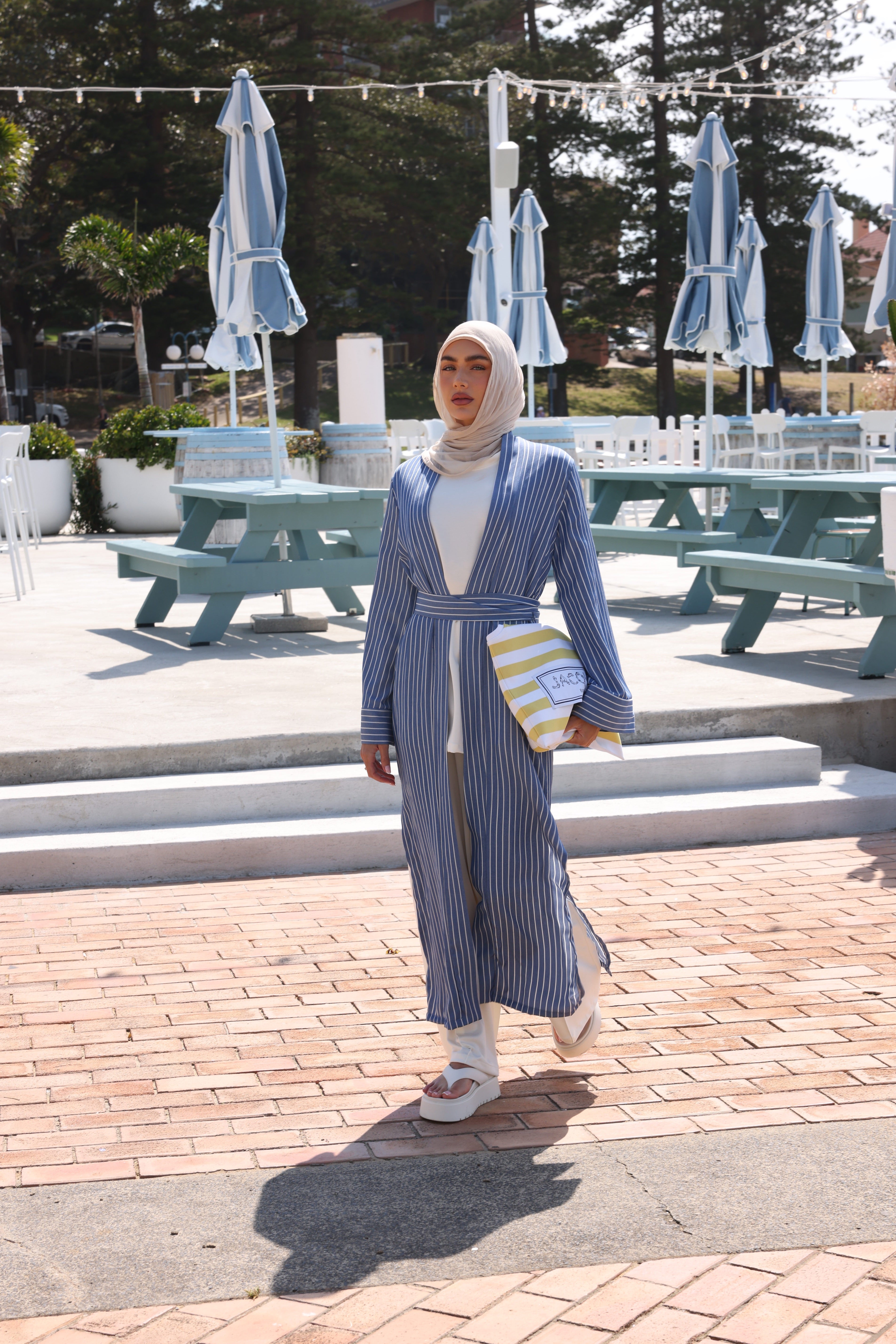 Maxi Coastal Robe Stripe (1 week pre order)