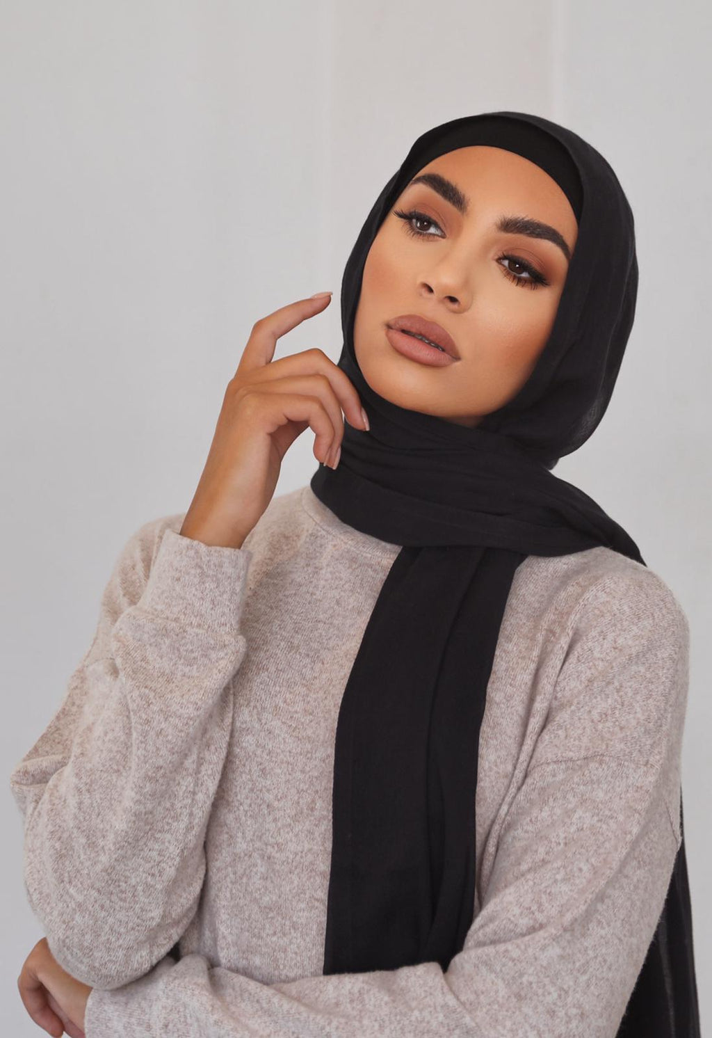 Unedited Black Hijab